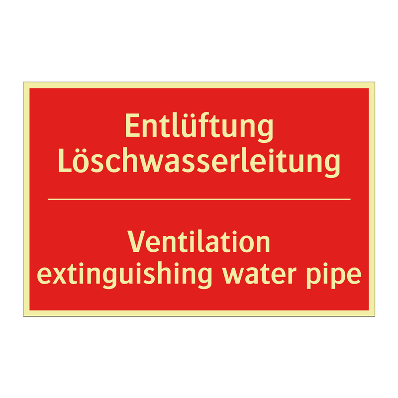 Entlüftung Löschwasserleitung - Ventilation extinguishing water /.../