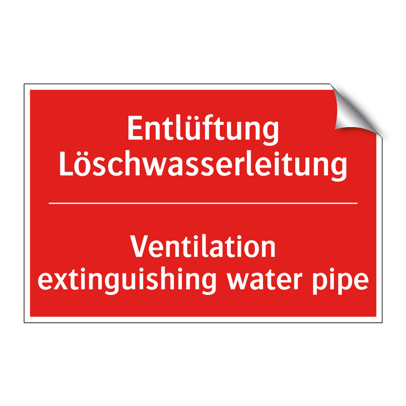 Entlüftung Löschwasserleitung - Ventilation extinguishing water /.../