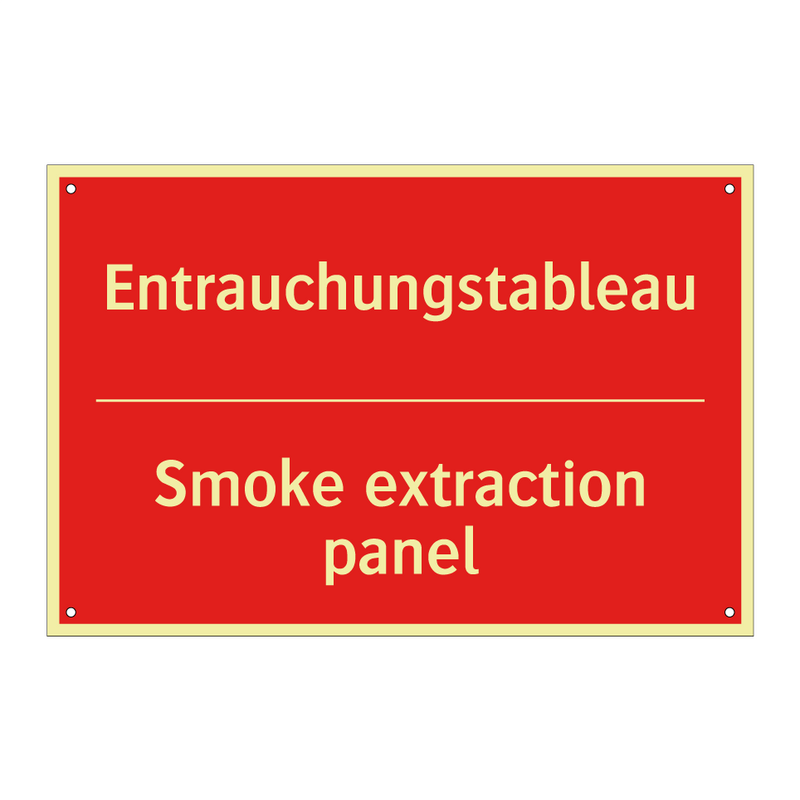 Entrauchungstableau - Smoke extraction panel