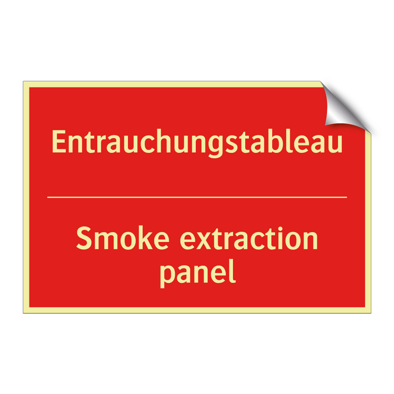Entrauchungstableau - Smoke extraction panel