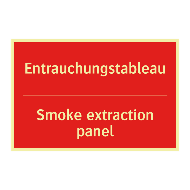 Entrauchungstableau - Smoke extraction panel