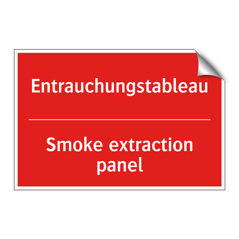 Entrauchungstableau - Smoke extraction panel
