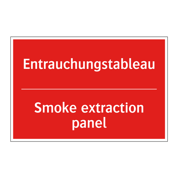 Entrauchungstableau - Smoke extraction panel