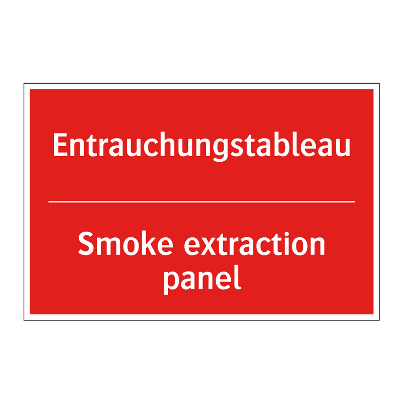 Entrauchungstableau - Smoke extraction panel