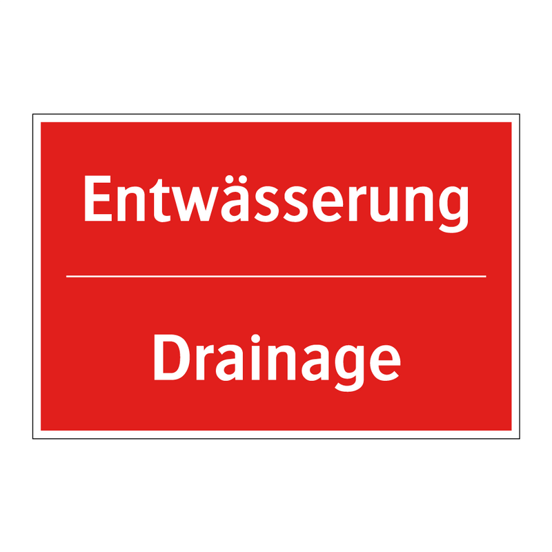 Entwässerung - Drainage