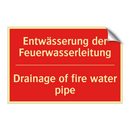 Entwässerung der Feuerwasserleitung/.../ - Drainage of fire water pipe