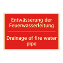 Entwässerung der Feuerwasserleitung/.../ - Drainage of fire water pipe