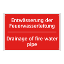 Entwässerung der Feuerwasserleitung/.../ - Drainage of fire water pipe