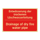 Entwässerung der trockenen Löschwasserleitung/.../ - Drainage of dry fire water pipe/.../