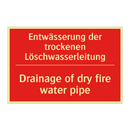 Entwässerung der trockenen Löschwasserleitung/.../ - Drainage of dry fire water pipe/.../