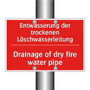 Entwässerung der trockenen Löschwasserleitung/.../ - Drainage of dry fire water pipe/.../
