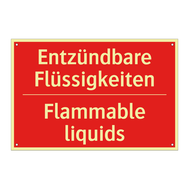 Entzündbare Flüssigkeiten - Flammable liquids