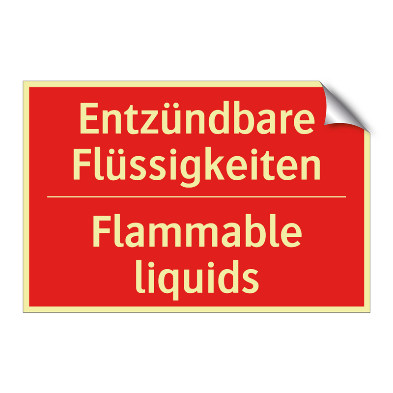 Entzündbare Flüssigkeiten - Flammable liquids