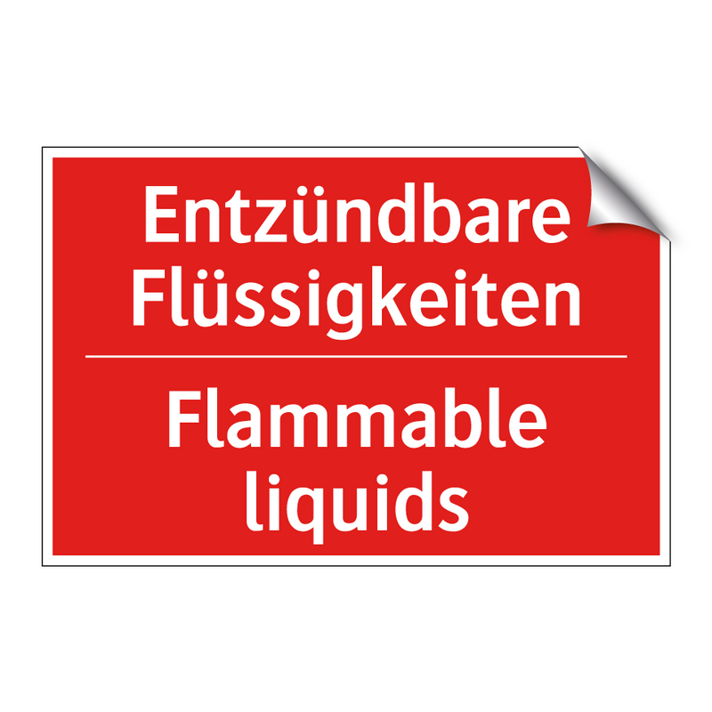 Entzündbare Flüssigkeiten - Flammable liquids
