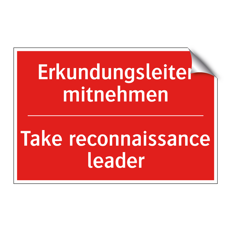 Erkundungsleiter mitnehmen - Take reconnaissance leader