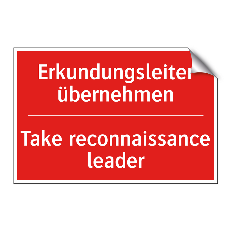 Erkundungsleiter übernehmen - Take reconnaissance leader