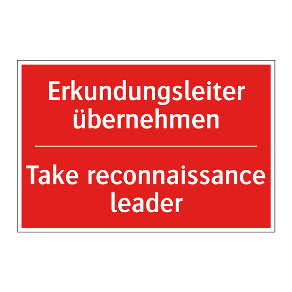 Erkundungsleiter übernehmen - Take reconnaissance leader