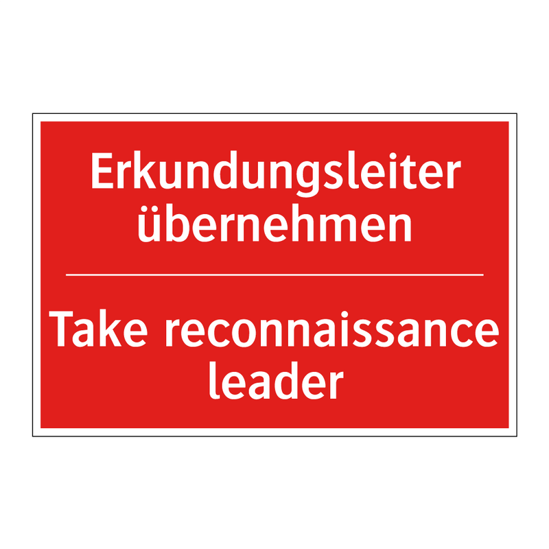 Erkundungsleiter übernehmen - Take reconnaissance leader