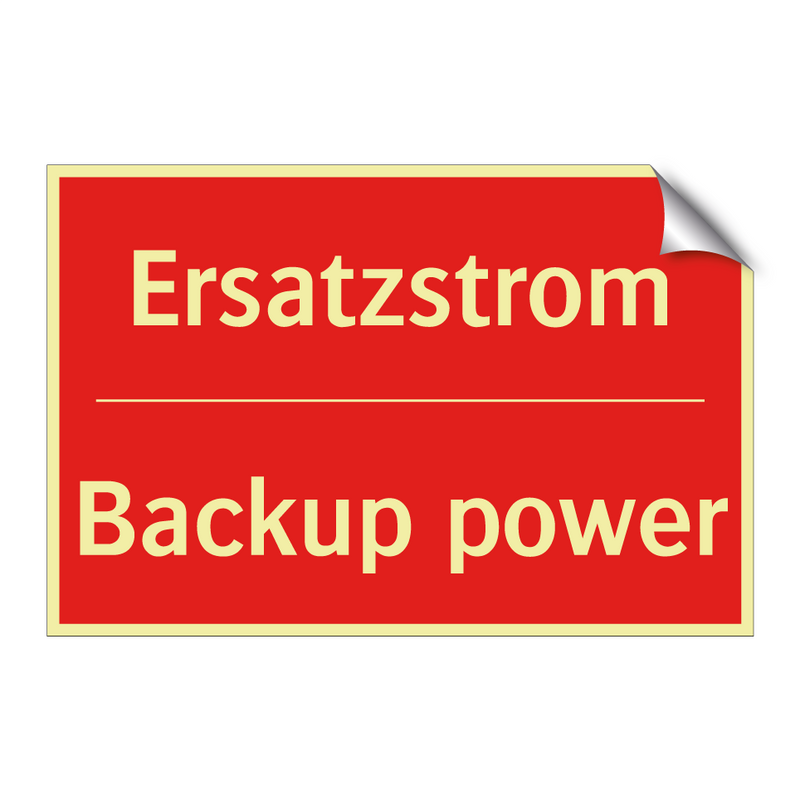 Ersatzstrom - Backup power
