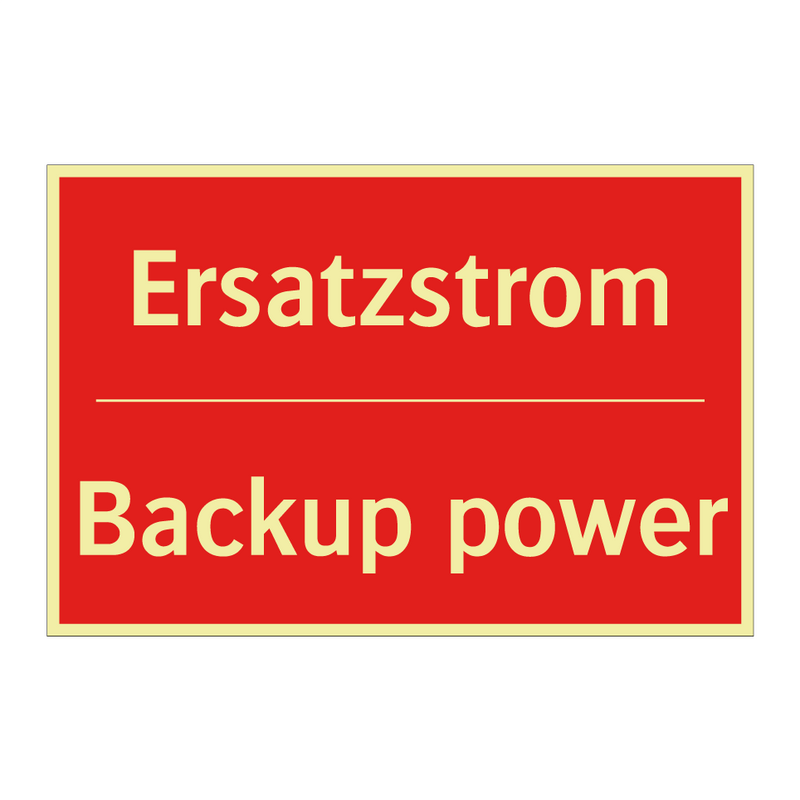 Ersatzstrom - Backup power