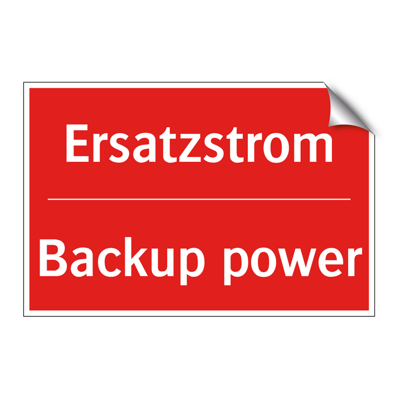 Ersatzstrom - Backup power