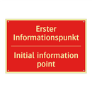 Erster Informationspunkt - Initial information point
