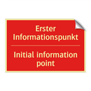 Erster Informationspunkt - Initial information point