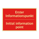 Erster Informationspunkt - Initial information point