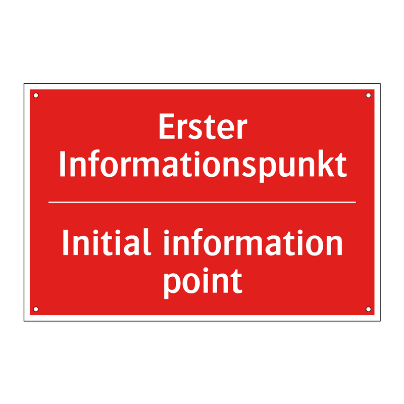 Erster Informationspunkt - Initial information point