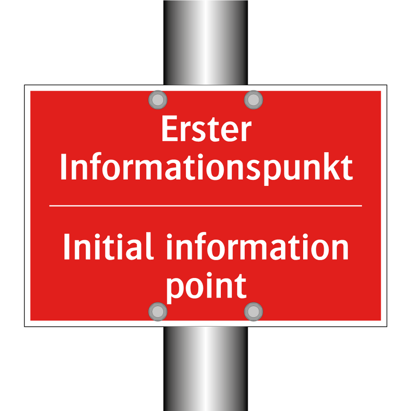 Erster Informationspunkt - Initial information point