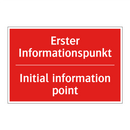 Erster Informationspunkt - Initial information point