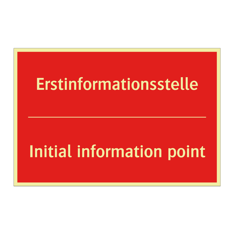 Erstinformationsstelle - Initial information point
