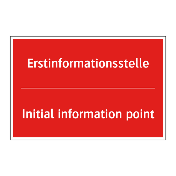 Erstinformationsstelle - Initial information point