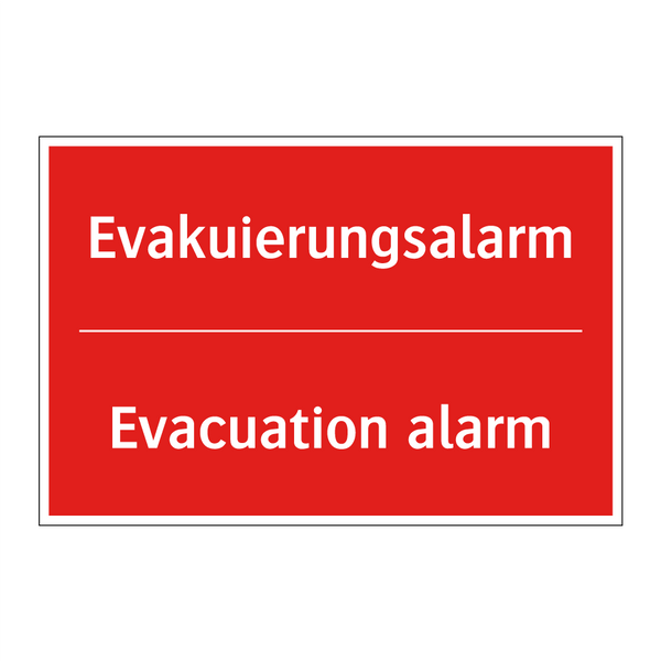 Evakuierungsalarm - Evacuation alarm