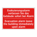 Evakuierungsalarm verlassen Sie /.../ - Evacuation alarm leave the building /.../