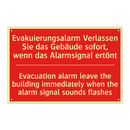Evakuierungsalarm Verlassen Sie /.../ - Evacuation alarm leave the building /.../