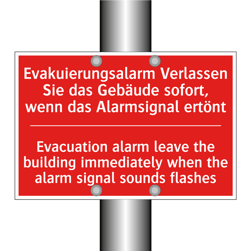 Evakuierungsalarm Verlassen Sie /.../ - Evacuation alarm leave the building /.../