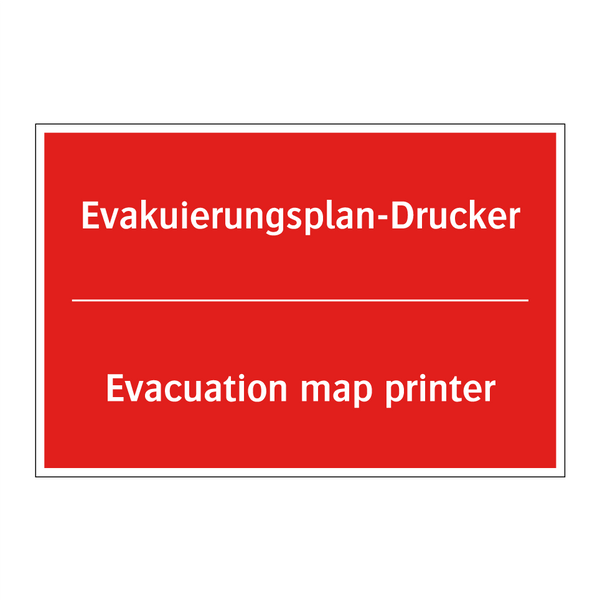Evakuierungsplan-Drucker - Evacuation map printer