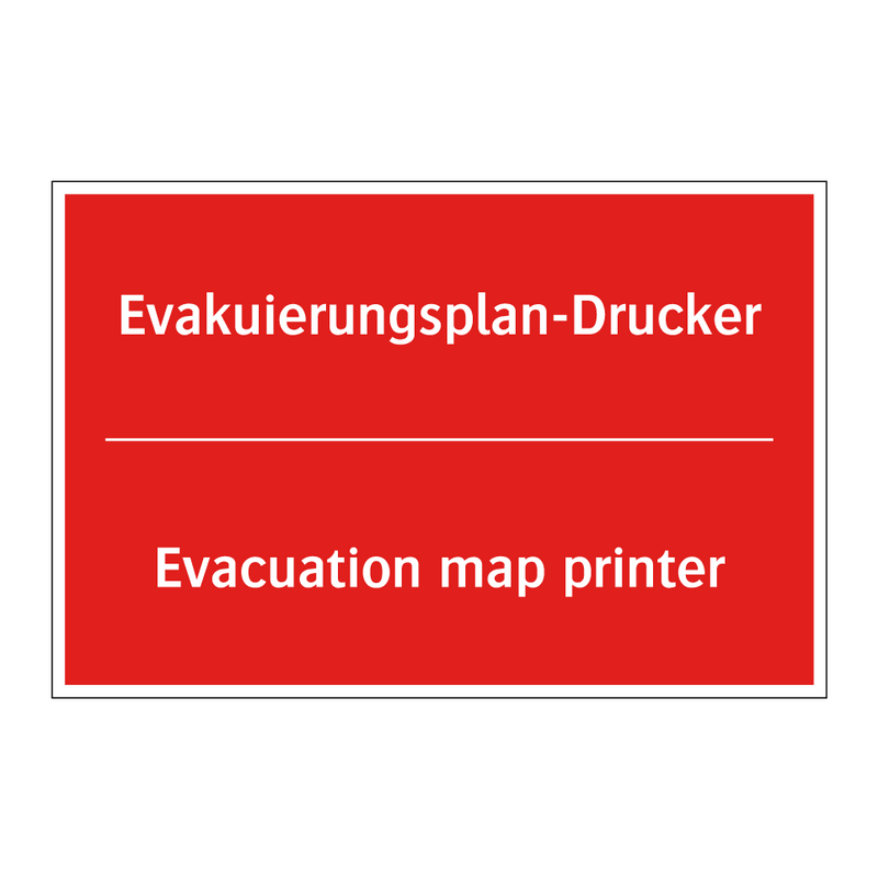 Evakuierungsplan-Drucker - Evacuation map printer