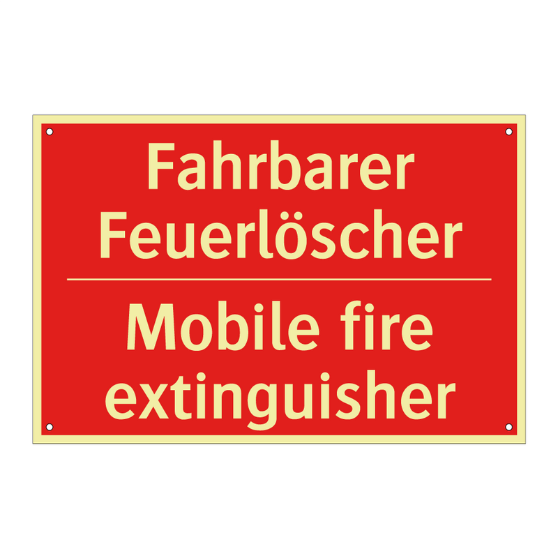 Fahrbarer Feuerlöscher - Mobile fire extinguisher