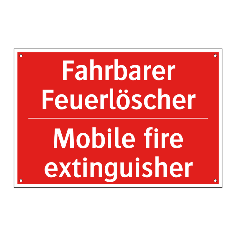 Fahrbarer Feuerlöscher - Mobile fire extinguisher