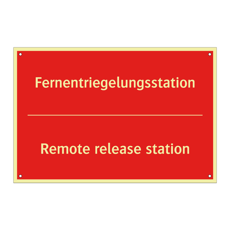 Fernentriegelungsstation - Remote release station
