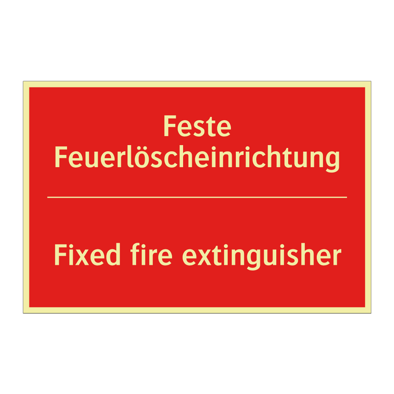 Feste Feuerlöscheinrichtung - Fixed fire extinguisher
