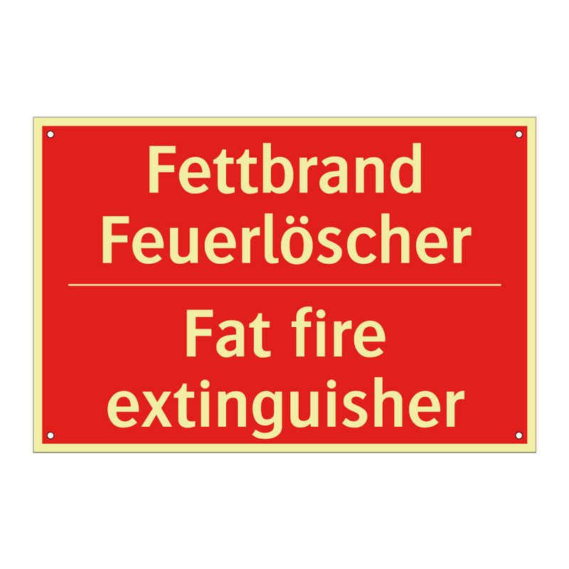 Fettbrand Feuerlöscher - Fat fire extinguisher