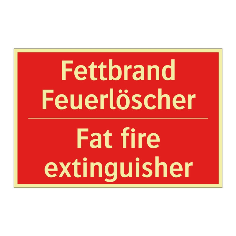 Fettbrand Feuerlöscher - Fat fire extinguisher
