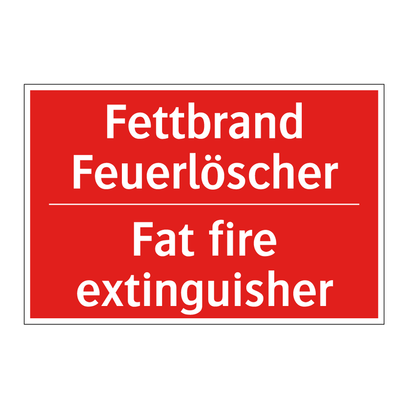 Fettbrand Feuerlöscher - Fat fire extinguisher