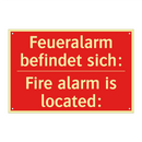 Feueralarm befindet sich: - Fire alarm is located: