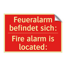 Feueralarm befindet sich: - Fire alarm is located: