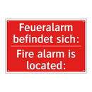 Feueralarm befindet sich: - Fire alarm is located: