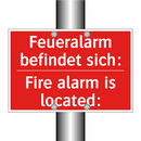 Feueralarm befindet sich: - Fire alarm is located: